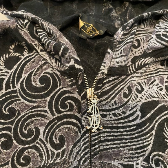 Christian Audigier Men’s Rhinestone Zipper-hooded - Picture 5 of 12